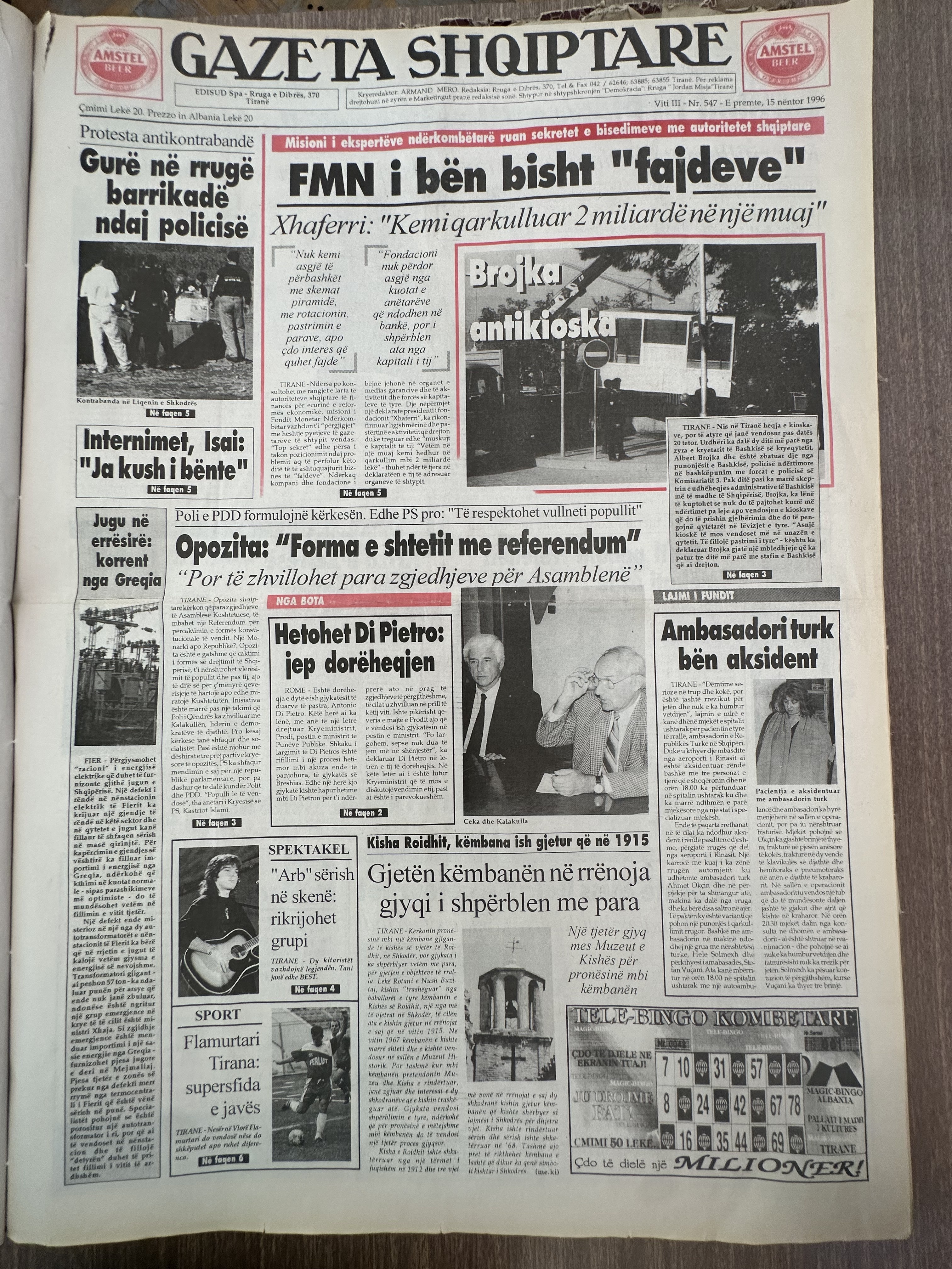 Gazeta Shqiptare 1996-11-15